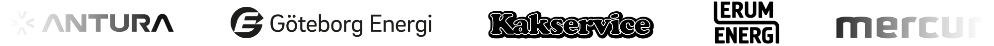Några kunder: Kakservice, Antura, Göteborg Energi, CME